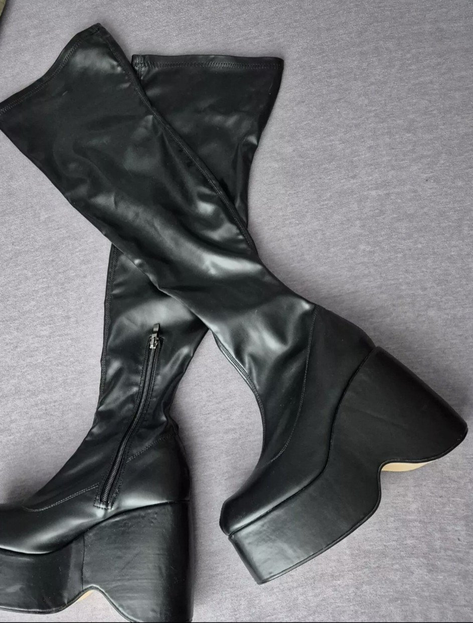 Overknee Plateau Stiefel NEU