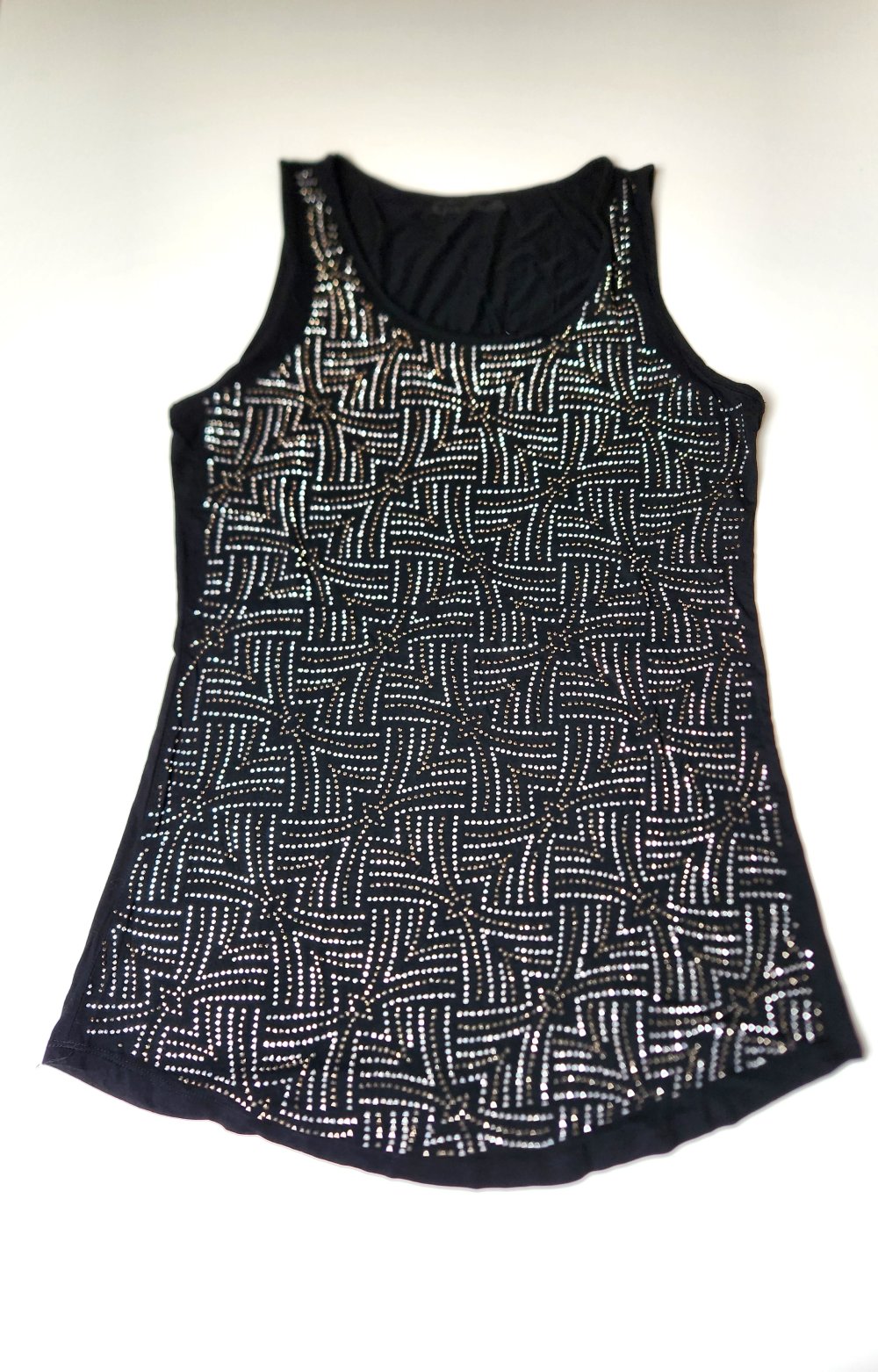 Neues Langes Strass Top
