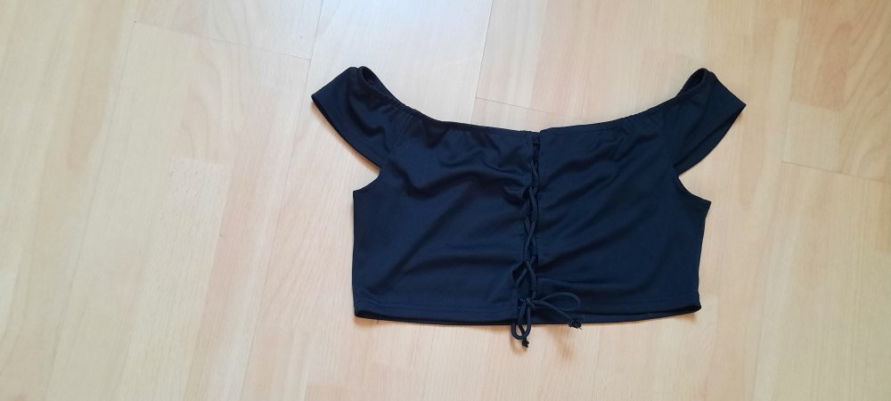 neues schwarzes set mit Schnürung hose & Top