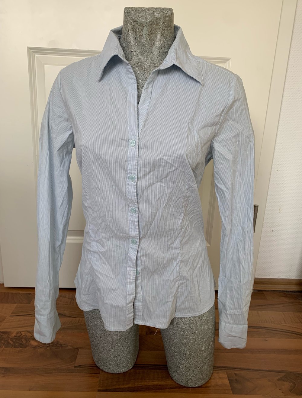 H&M Damen Bluse Hemd Hellblau Gr. S NEU