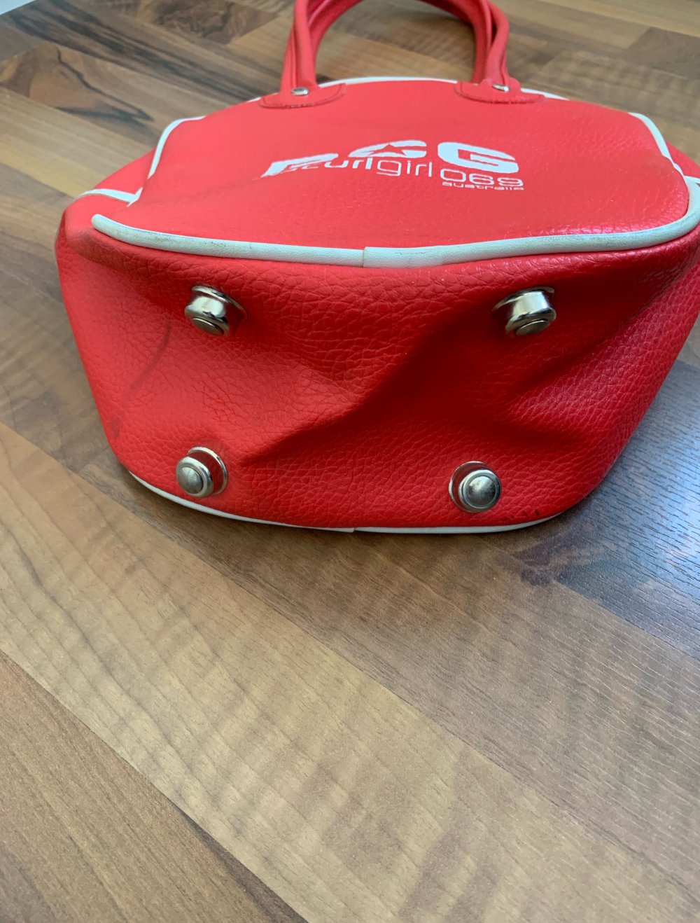 Bowling Bag Tasche Handtasche Korallenrot