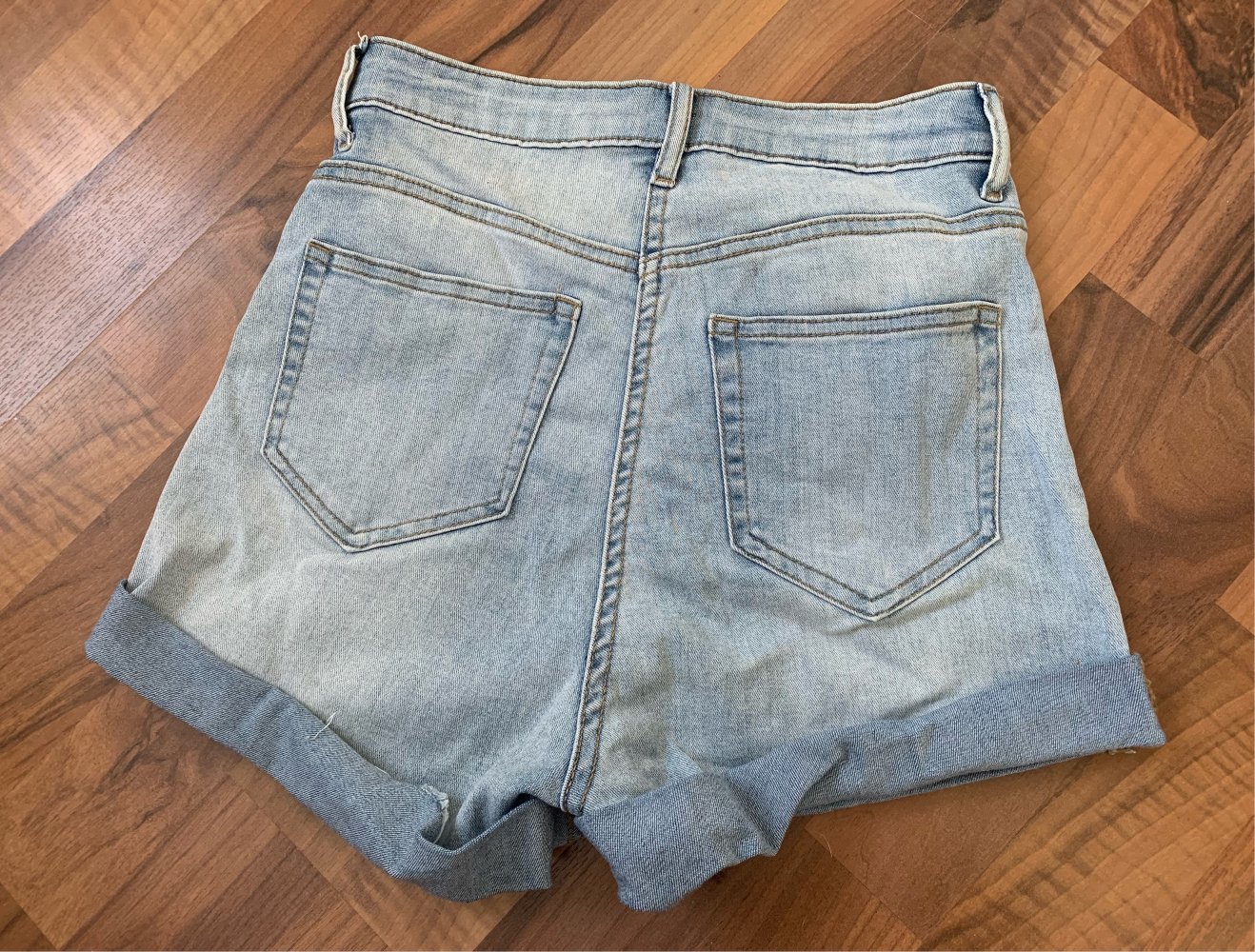 Shorts Jeansshorts Jeans Denim Blau High Waist H&M Gr 34 Neu