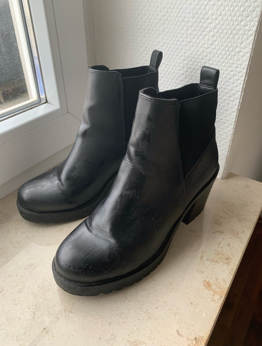 Schuhe Stiefeletten 37 Damen Schwarz H&M