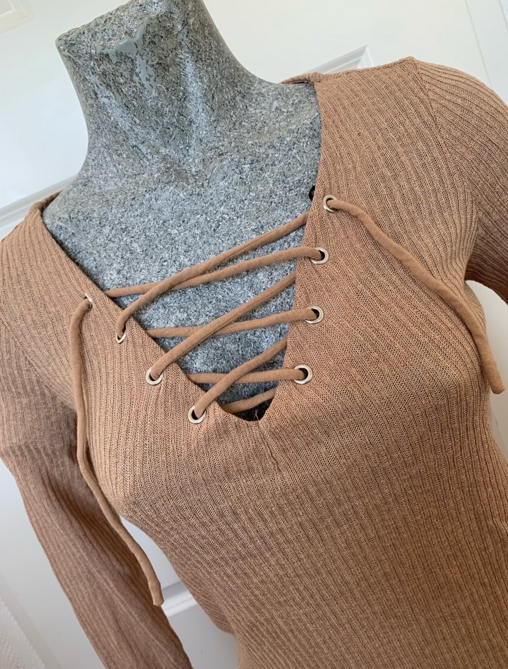 Neu Langarm Shirt Pullover H&M XS Beige