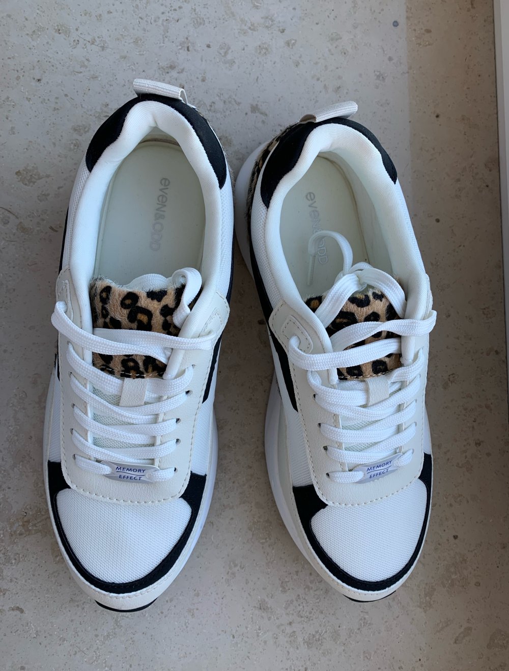 Neu Sneaker Even&Odd Animalprint 39 Creme Weiß