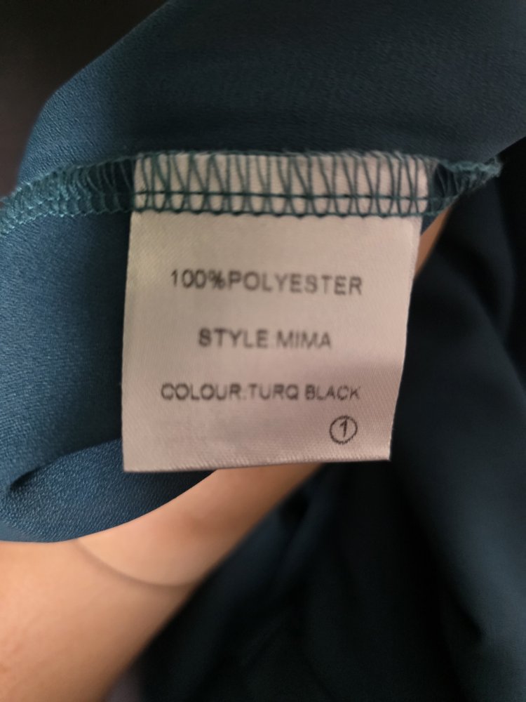 Transparente Bluse Lindy Bop 48 UK22 Petrol Türkis weite Ärmel 