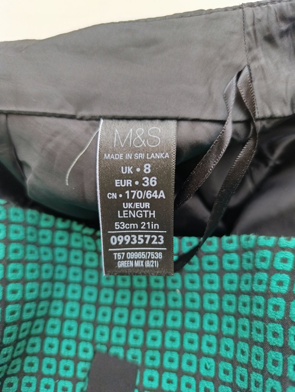 Marks & Spencer Rock, Größe UK 8 / EUR 36, Grün-Mix