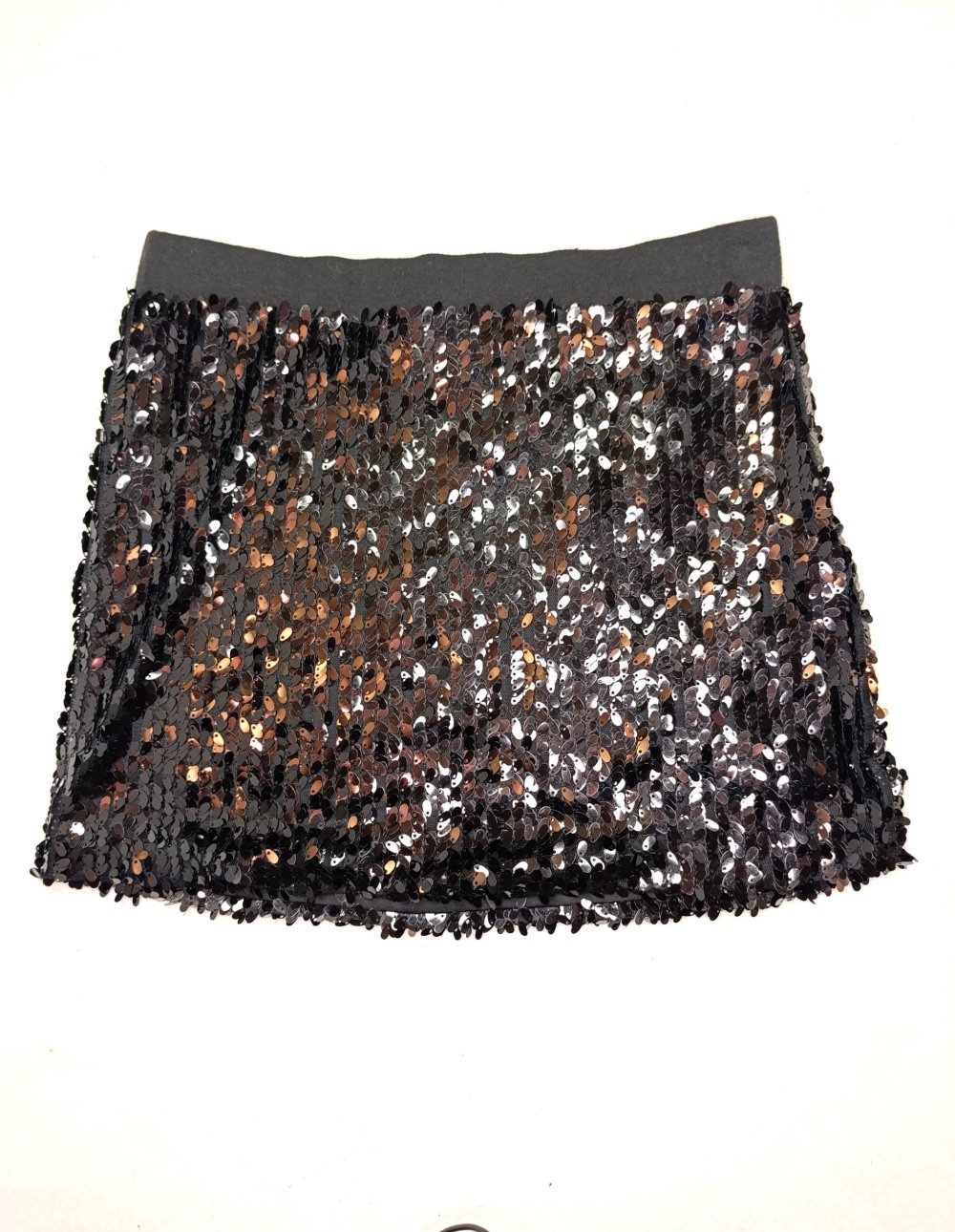 Schwarzen Pailletten-Minirock