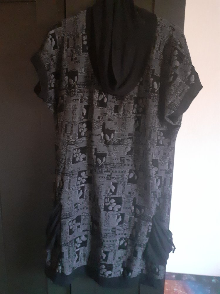 Damenkleid, Schwarz, Gemustert, Größe XL