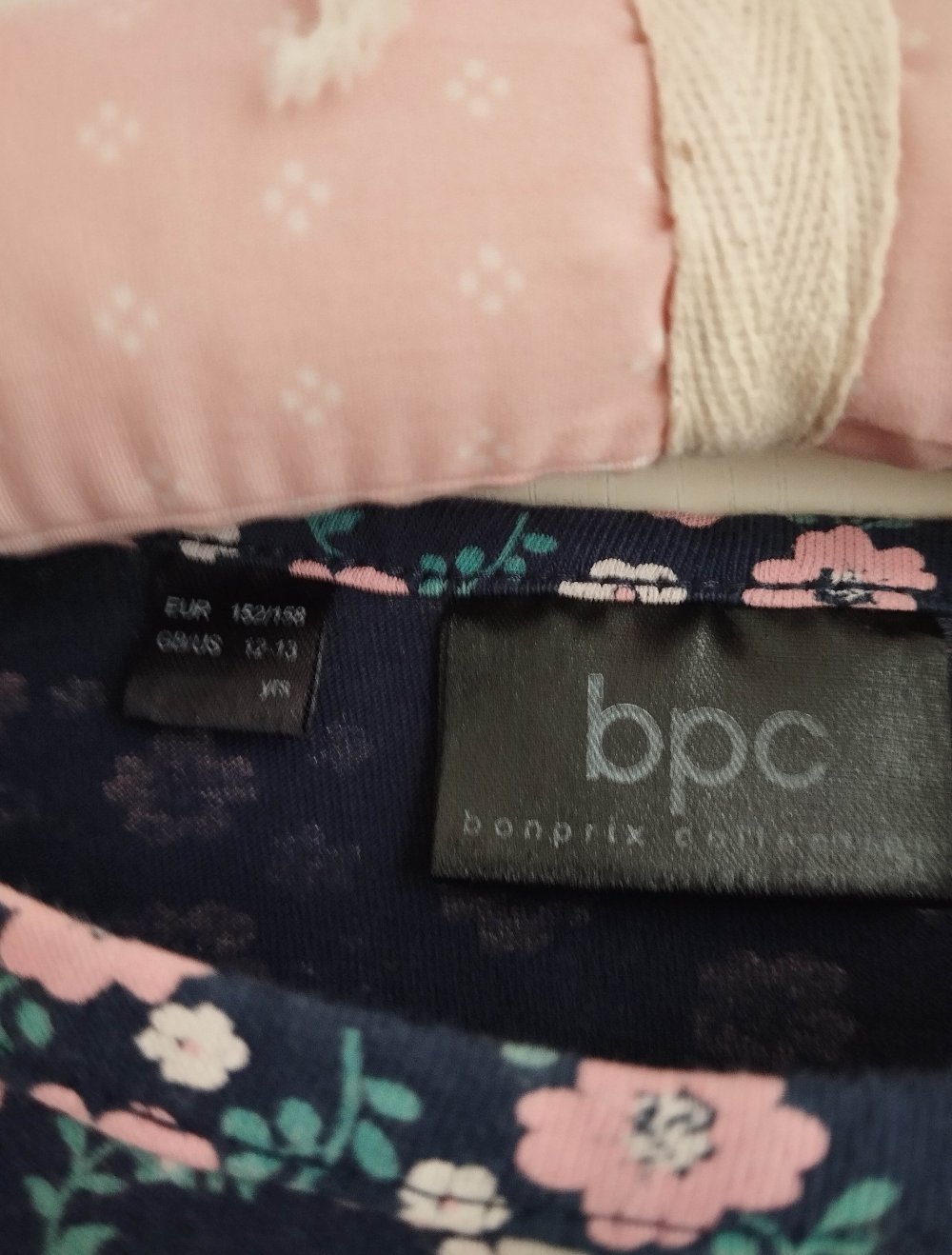 ** Bonprix Kleid Gr 152/158 Übergang 3/4 Ärmel geblümt blau **