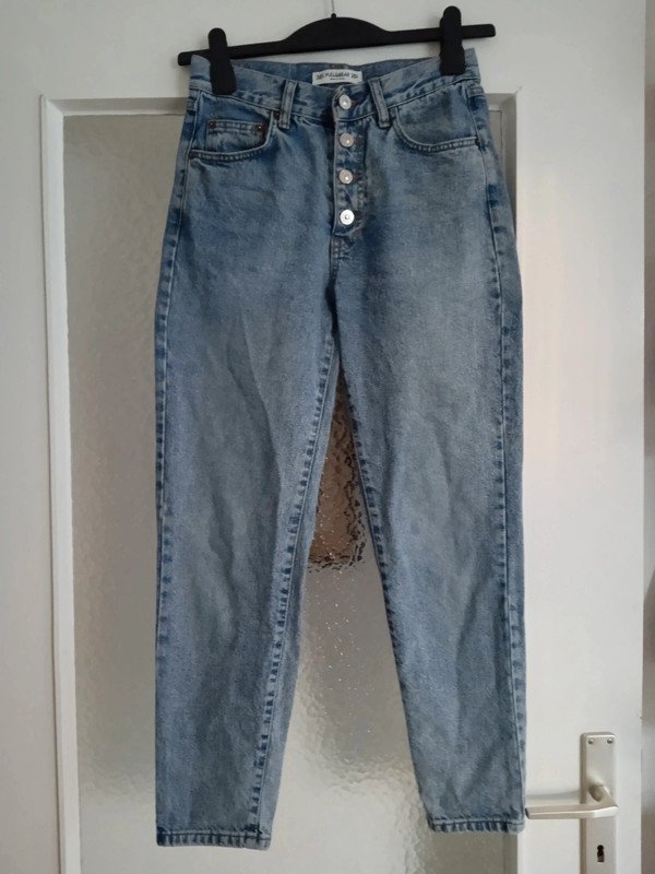 Mom-Jeans, Röhre blau Gr. 36 Pull & Bear