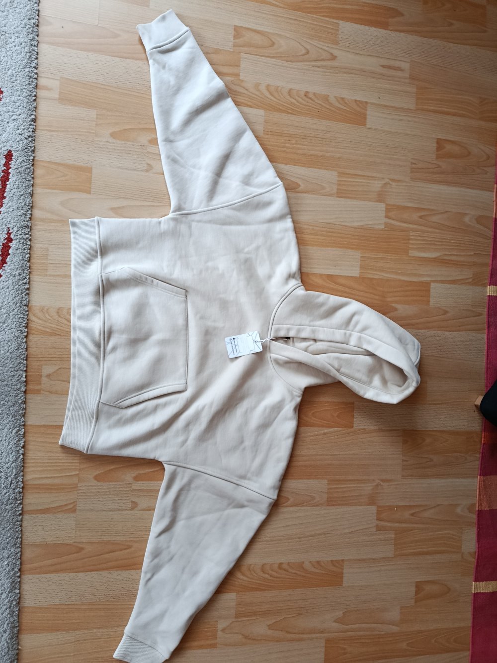 Kapuzenpulli / Hoodie cropped & oversized cremeweiß NEU! Gr. 40 (L)