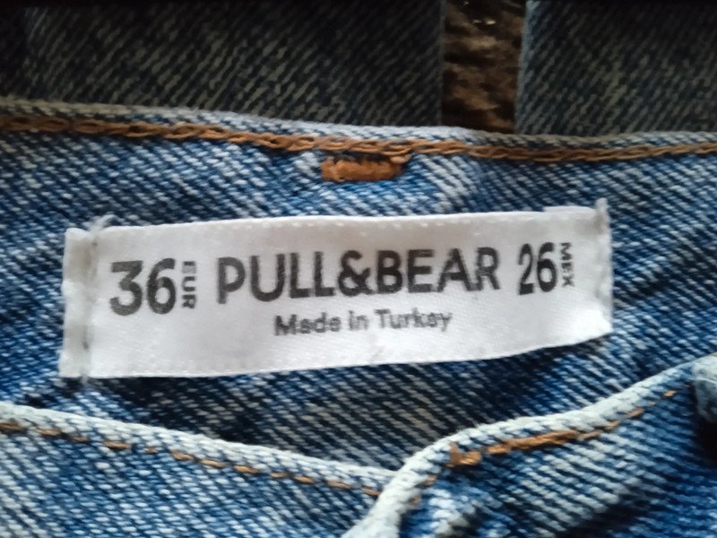 Mom-Jeans, Röhre blau Gr. 36 Pull & Bear