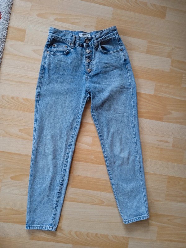 Mom-Jeans, Röhre blau Gr. 36 Pull & Bear