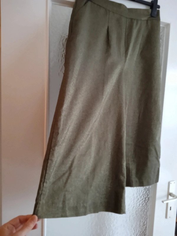 Festliche Culotte, Hose mit weitem Bein, goldschimmernd, Gr. 38