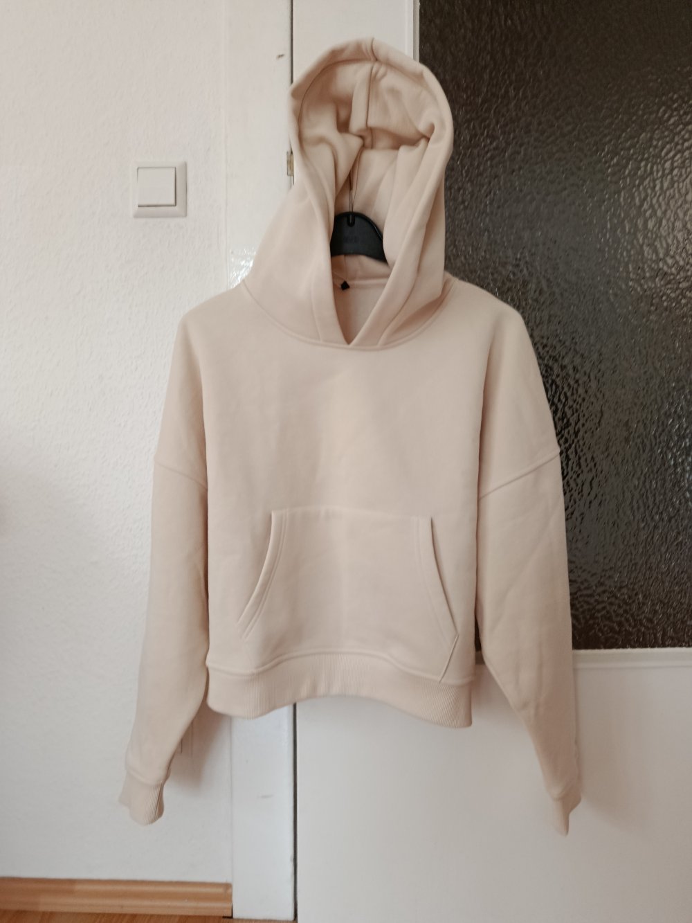 Kapuzenpulli / Hoodie cropped & oversized cremeweiß NEU! Gr. 40 (L)