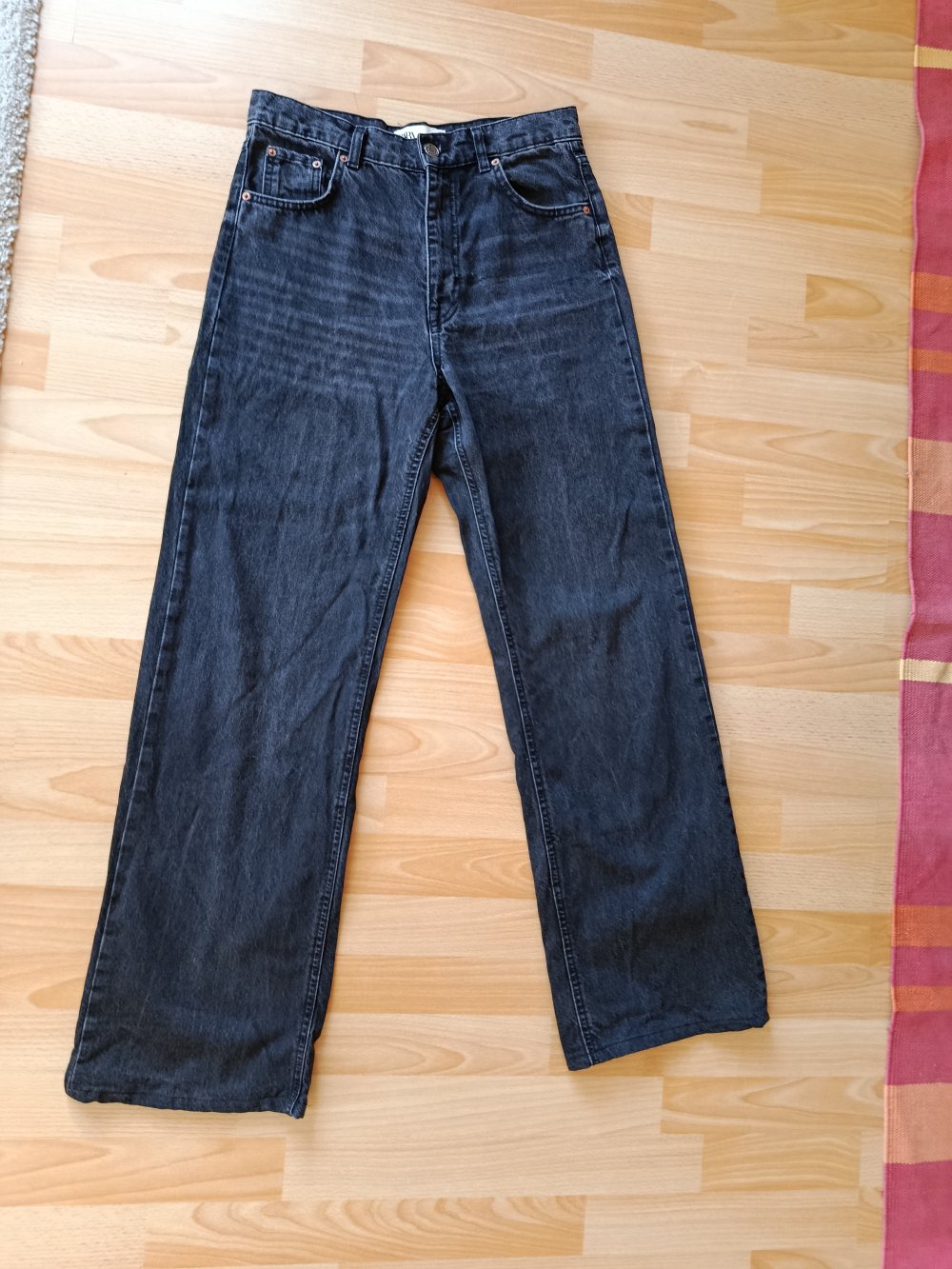 Baggy-Jeans // Hose m. weitem Bein v. Zara Gr. (36)38 schwarz