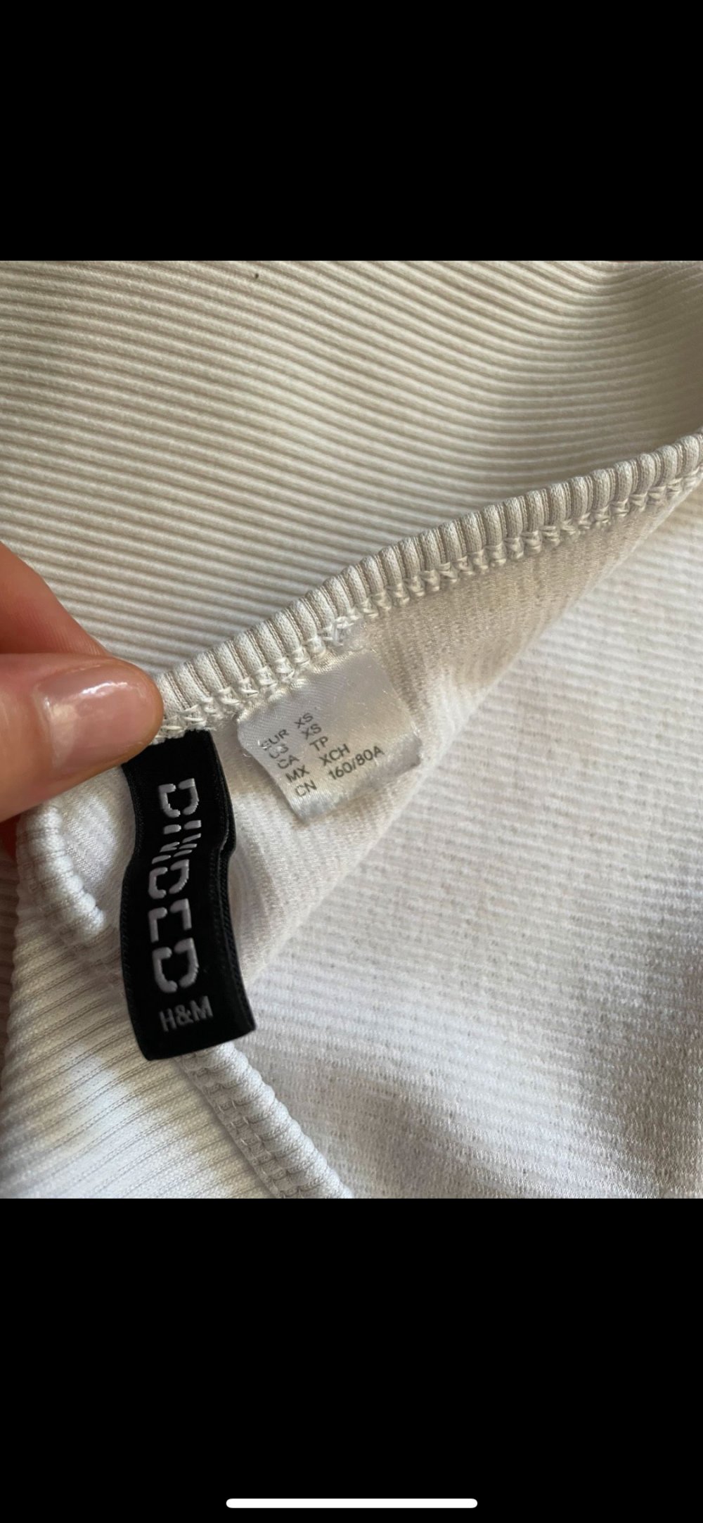 Top H&M XS weiß 