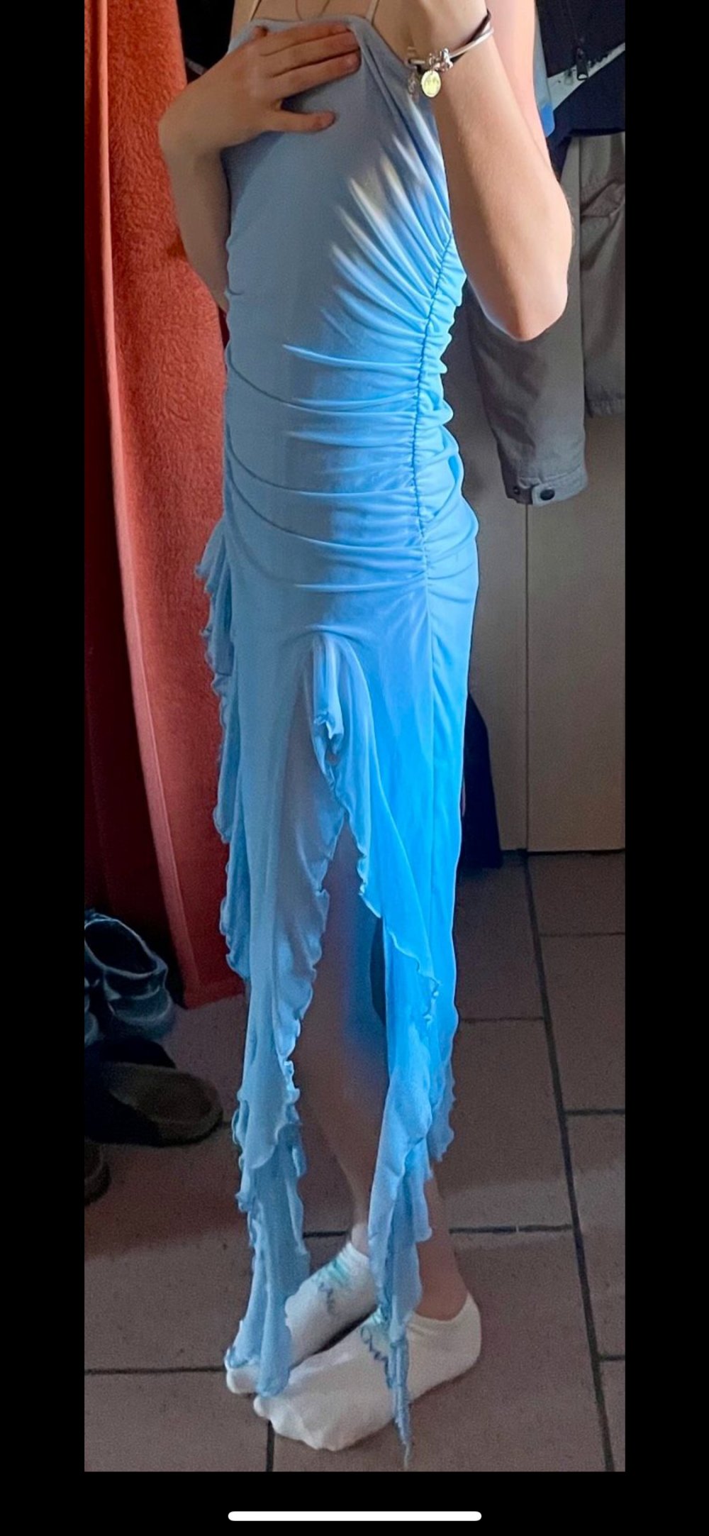 leichtes luftiges Sommerkleid hellblau (X)XS
