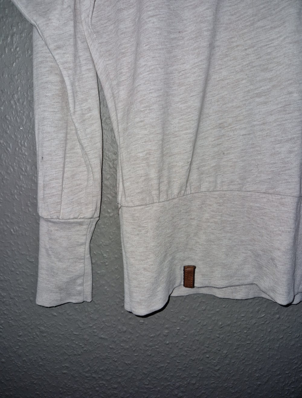 Langarm Shirt von Naketano XS grau weiss