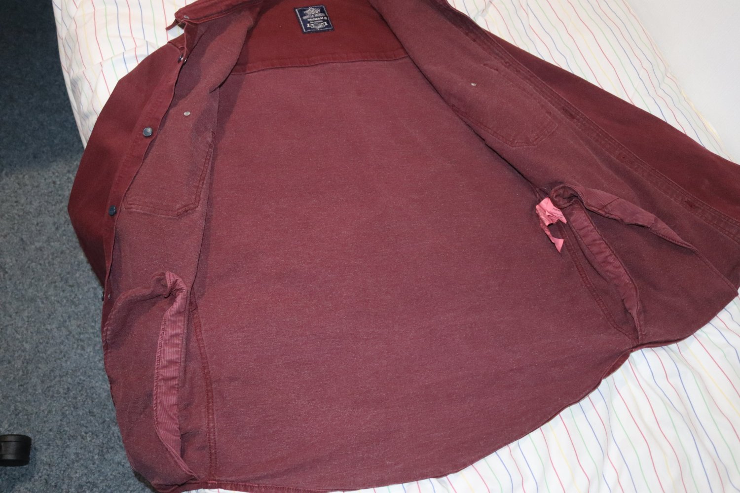 Vintage XL Workwear Jacke Burgund