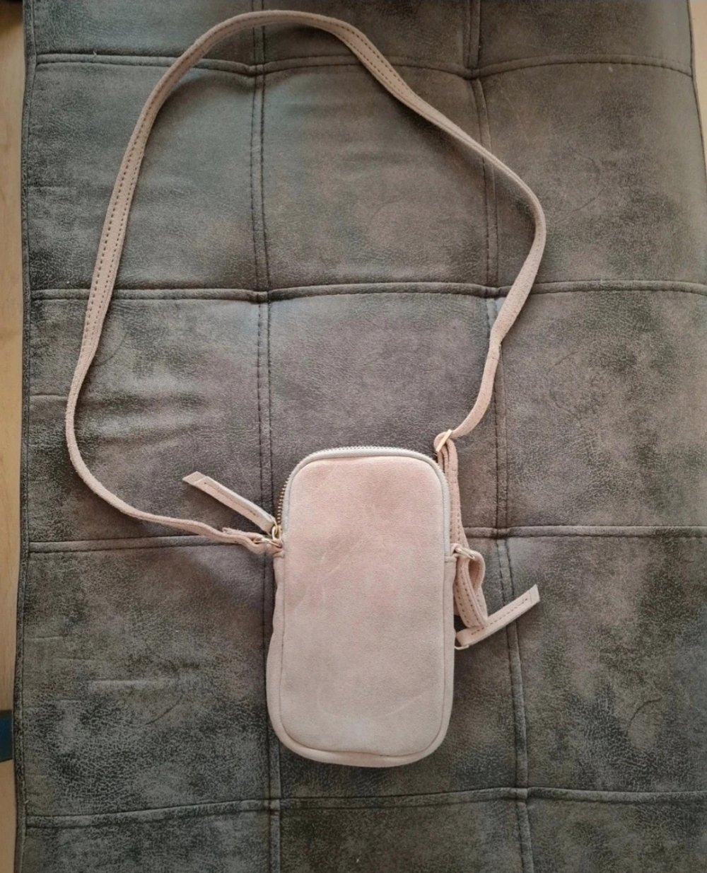 Handytasche  / Handtasche beige Leder