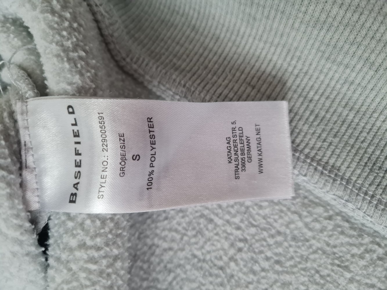 Basefield Fleecejacke Größe S grau