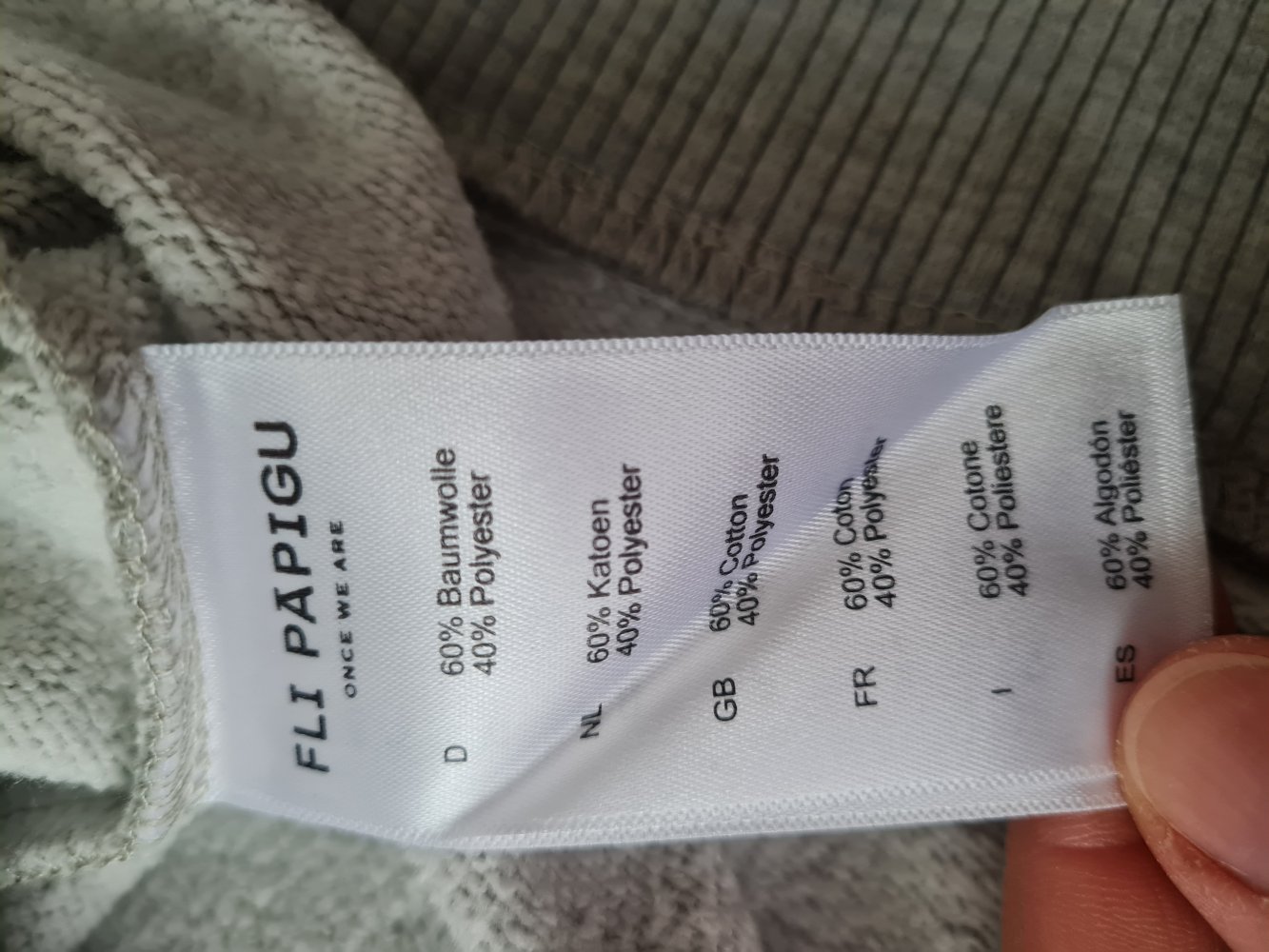 Fli Papigu Pullover Größe M  grau
