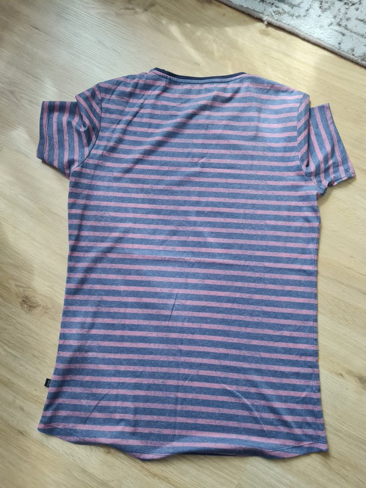 T-Shirt für Herren von Q/S Größe M für Herren blau-rot  gestreift