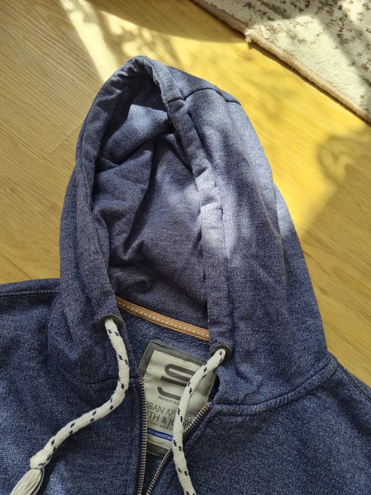 Sweatjacke für Herren Smith&Jones Größe M blau mit Kapuze