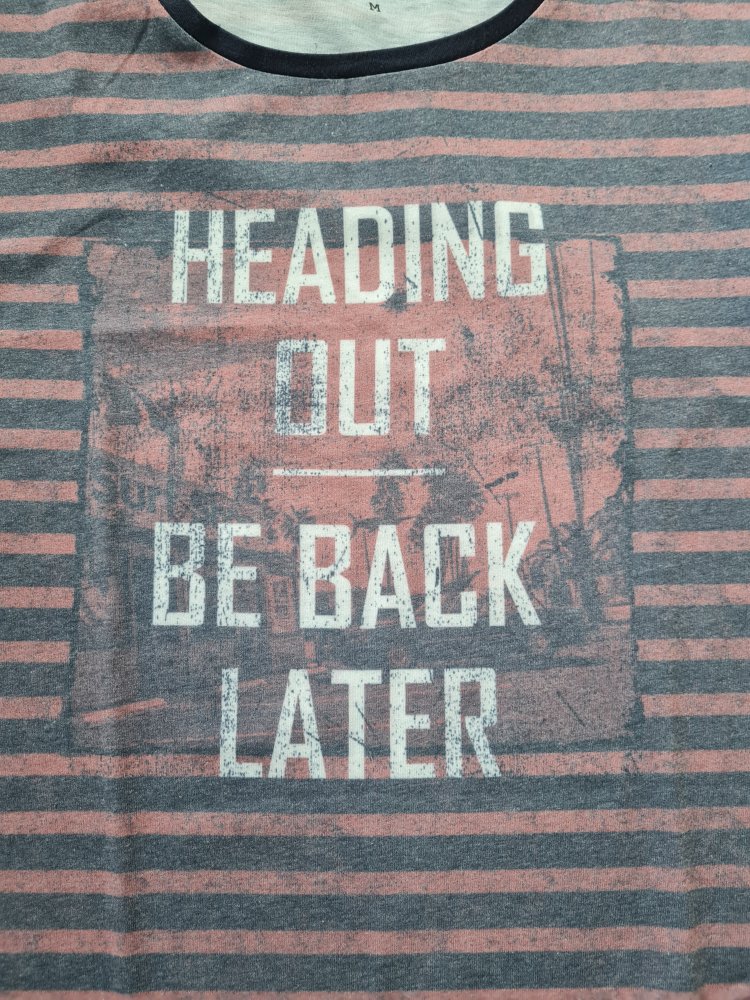T-Shirt für Herren von Q/S Größe M für Herren blau-rot  gestreift