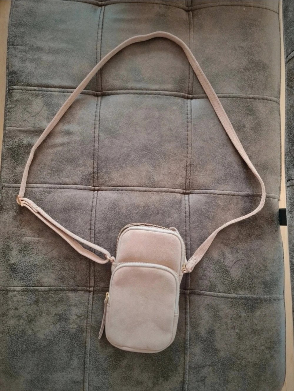 Handytasche  / Handtasche beige Leder