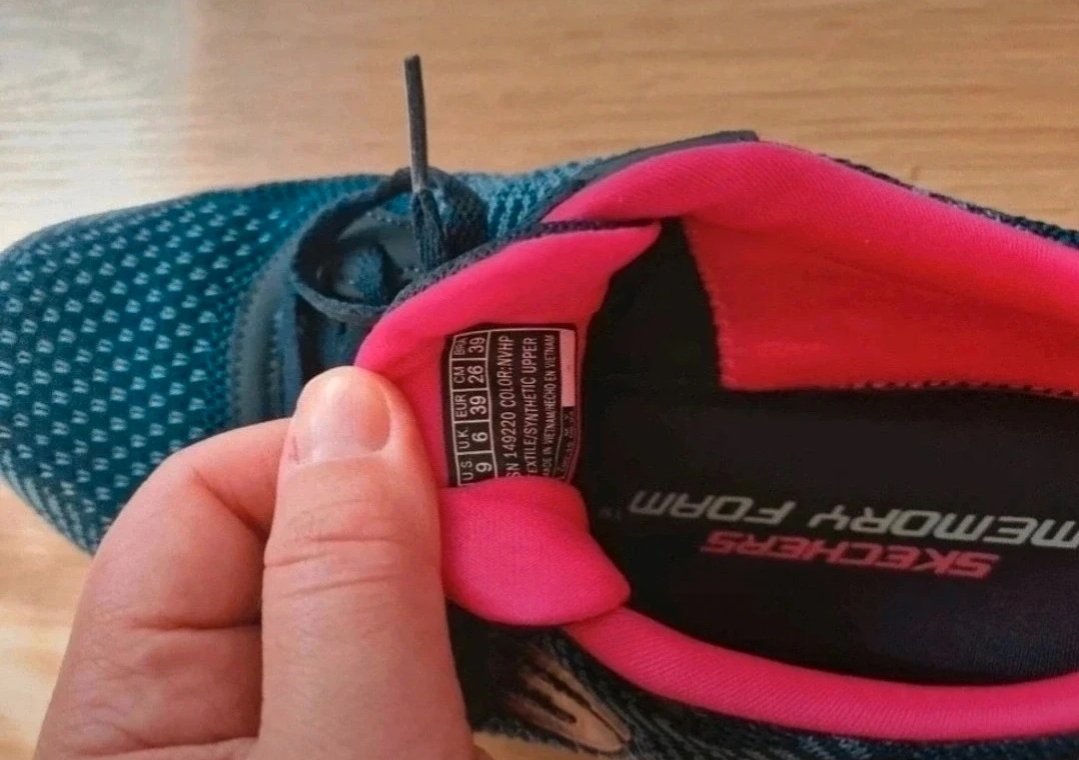 Skechers Sneaker blau pink Größe 39