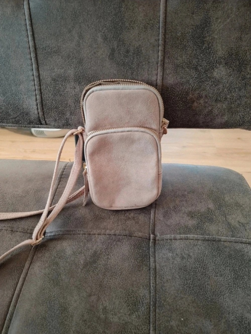 Handytasche  / Handtasche beige Leder