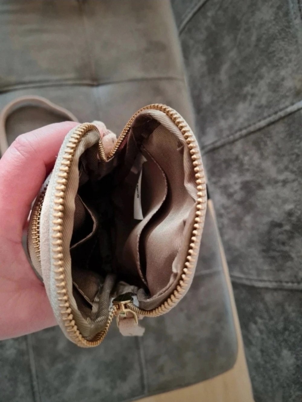 Handytasche  / Handtasche beige Leder
