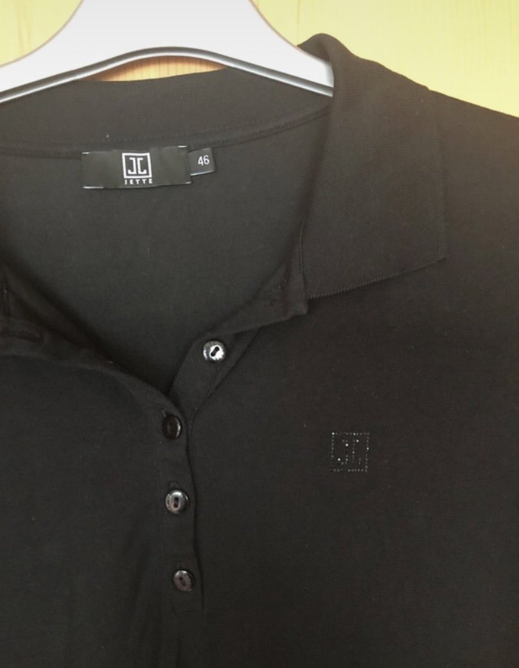 JETTE Poloshirt Schwarz Gr. 46