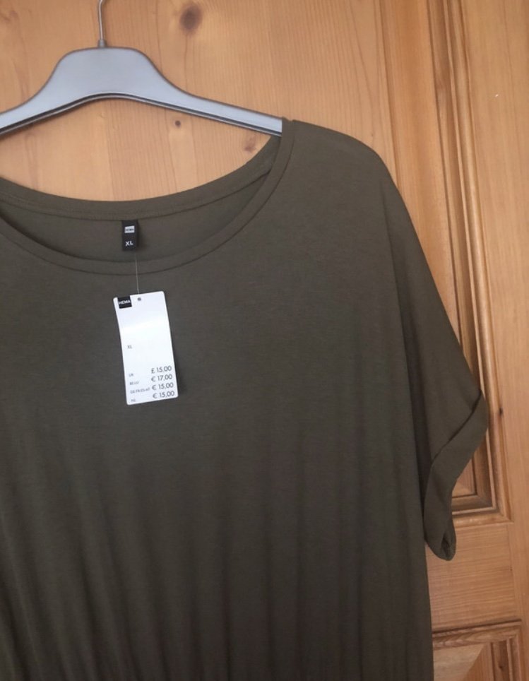 Midikleid khaki  Neu Gr. XL