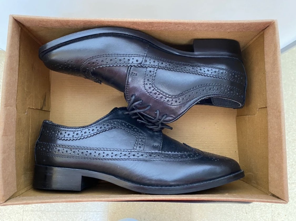Budapester Schuhe Büro Business Französisch Echtleder Schwarz Wide Fit ASOS