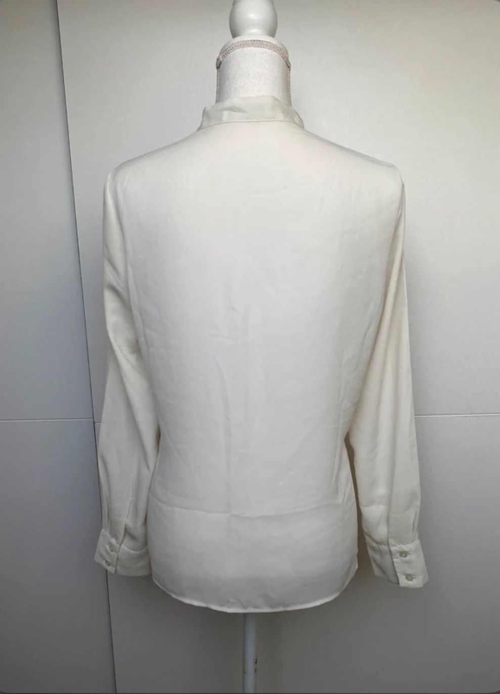 Bluse Transparent Hemd Tailliert Taille Creme Weiß Biedermann Klassiker Büro Mango Suit