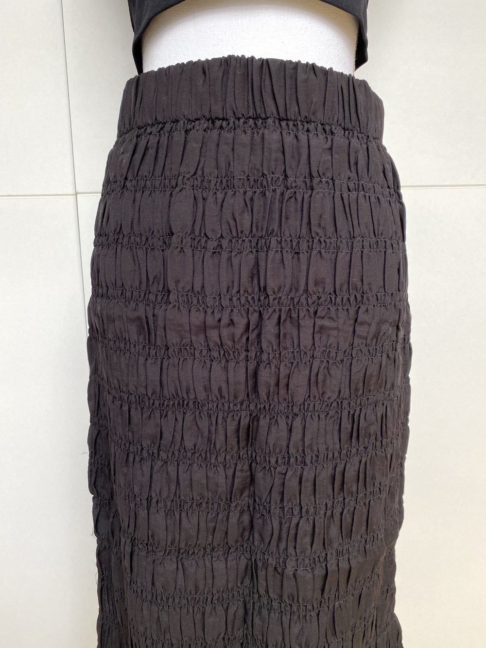 Rock Midirock Rüschen gemoked Schwarz Klassisch LBD Sommer Party H&M