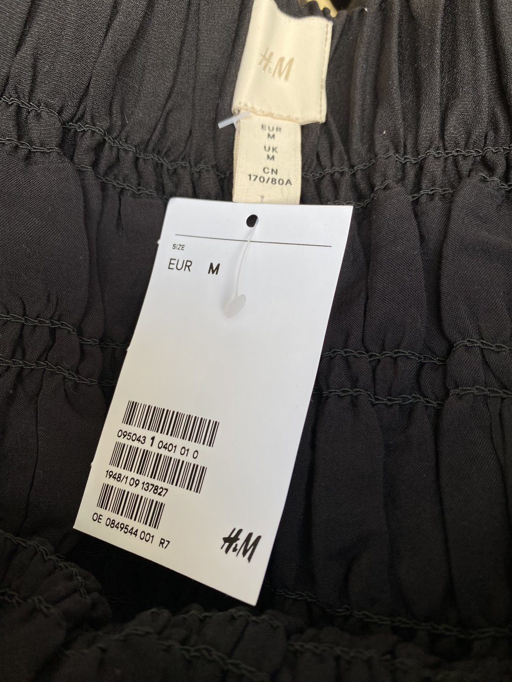 Rock Midirock Rüschen gemoked Schwarz Klassisch LBD Sommer Party H&M