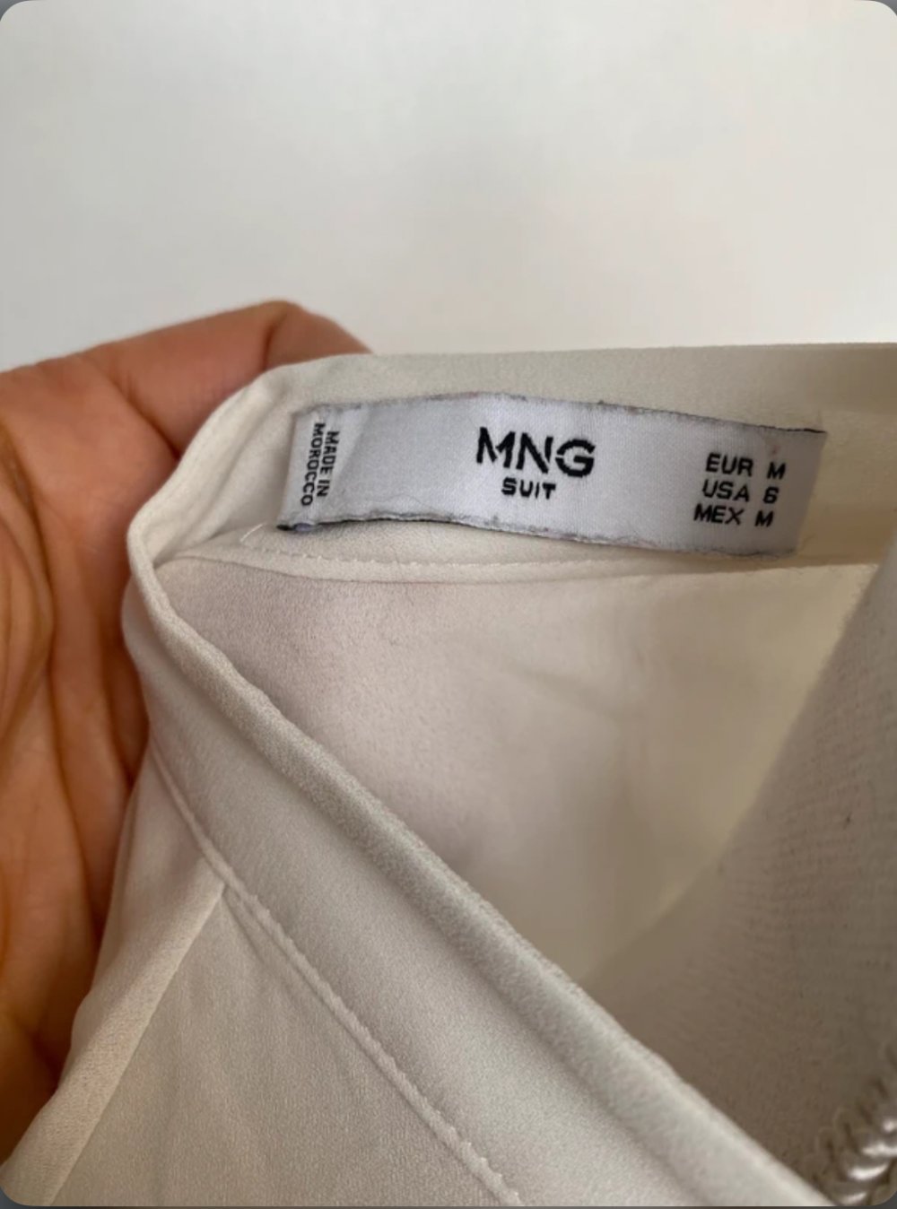 Bluse Transparent Hemd Tailliert Taille Creme Weiß Biedermann Klassiker Büro Mango Suit