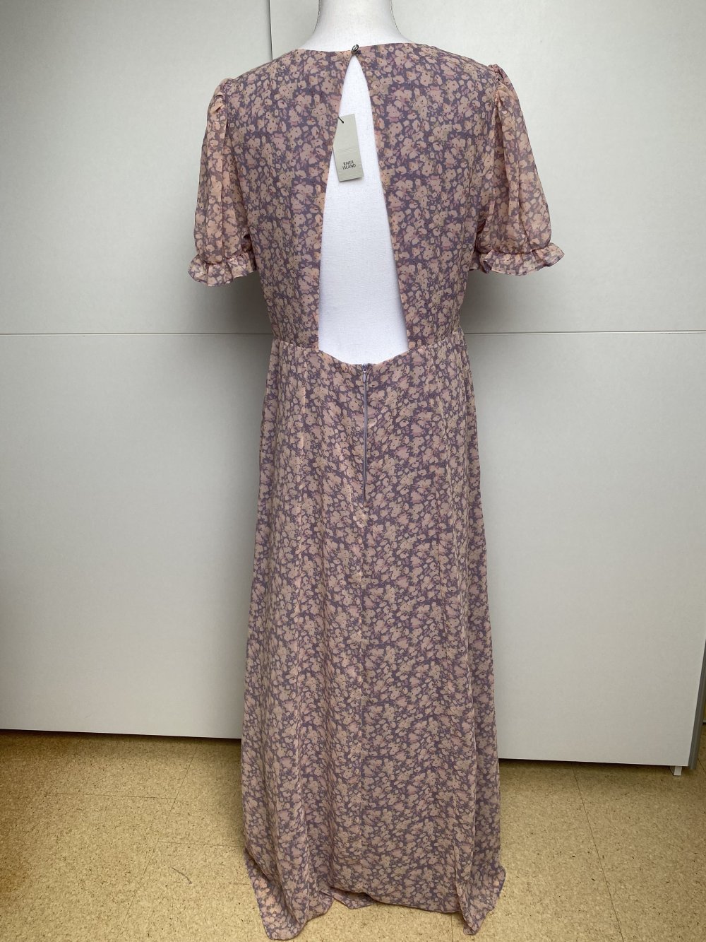 Kleid Midaxi Maxi Sommerkleid Freizeit Blümchen Blumenmuster Lila Violett River Island