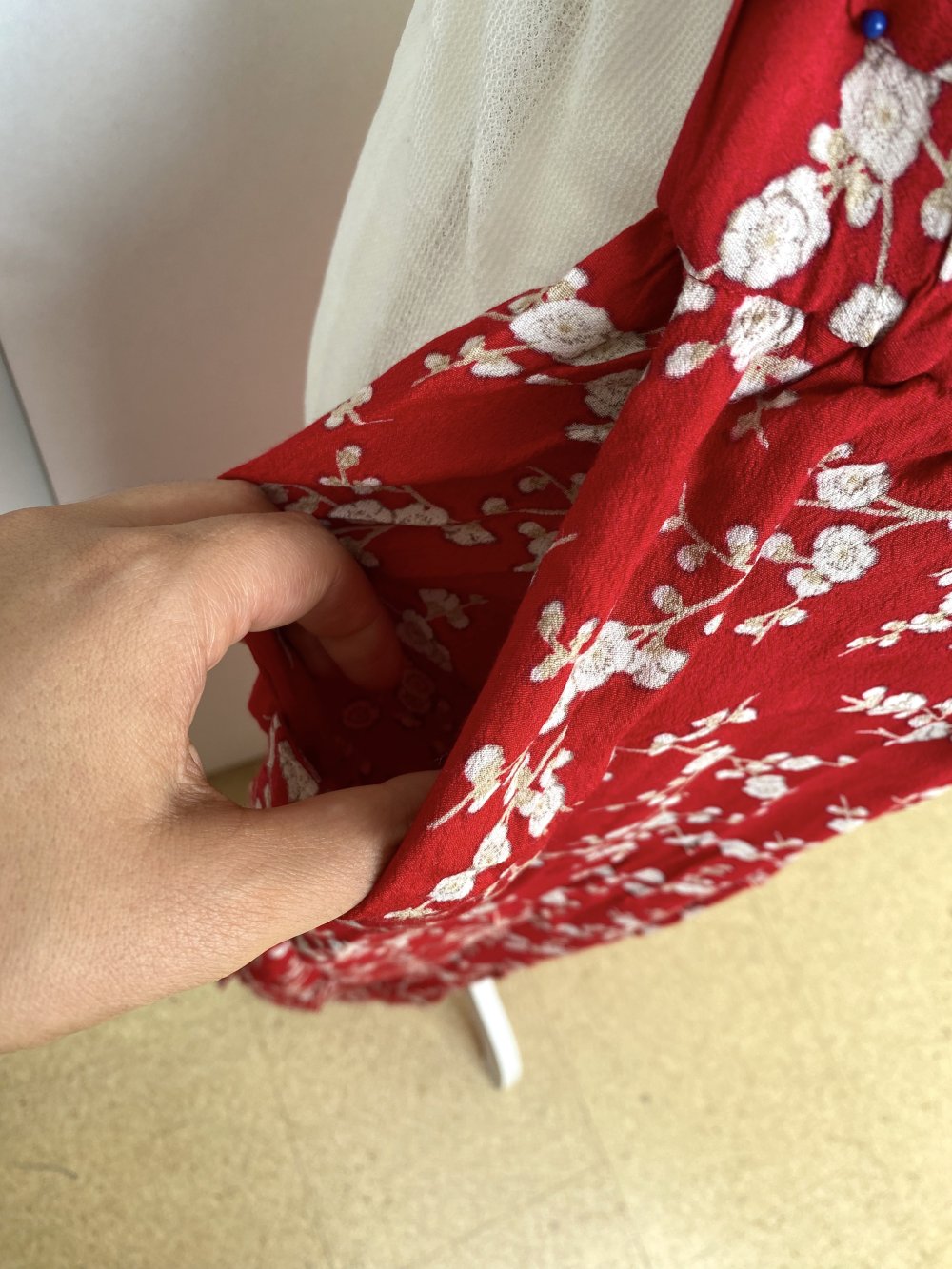 Hose Weit Palazzo Sommer Blumen Muster Blümchen Rot Schleife Designer H&M