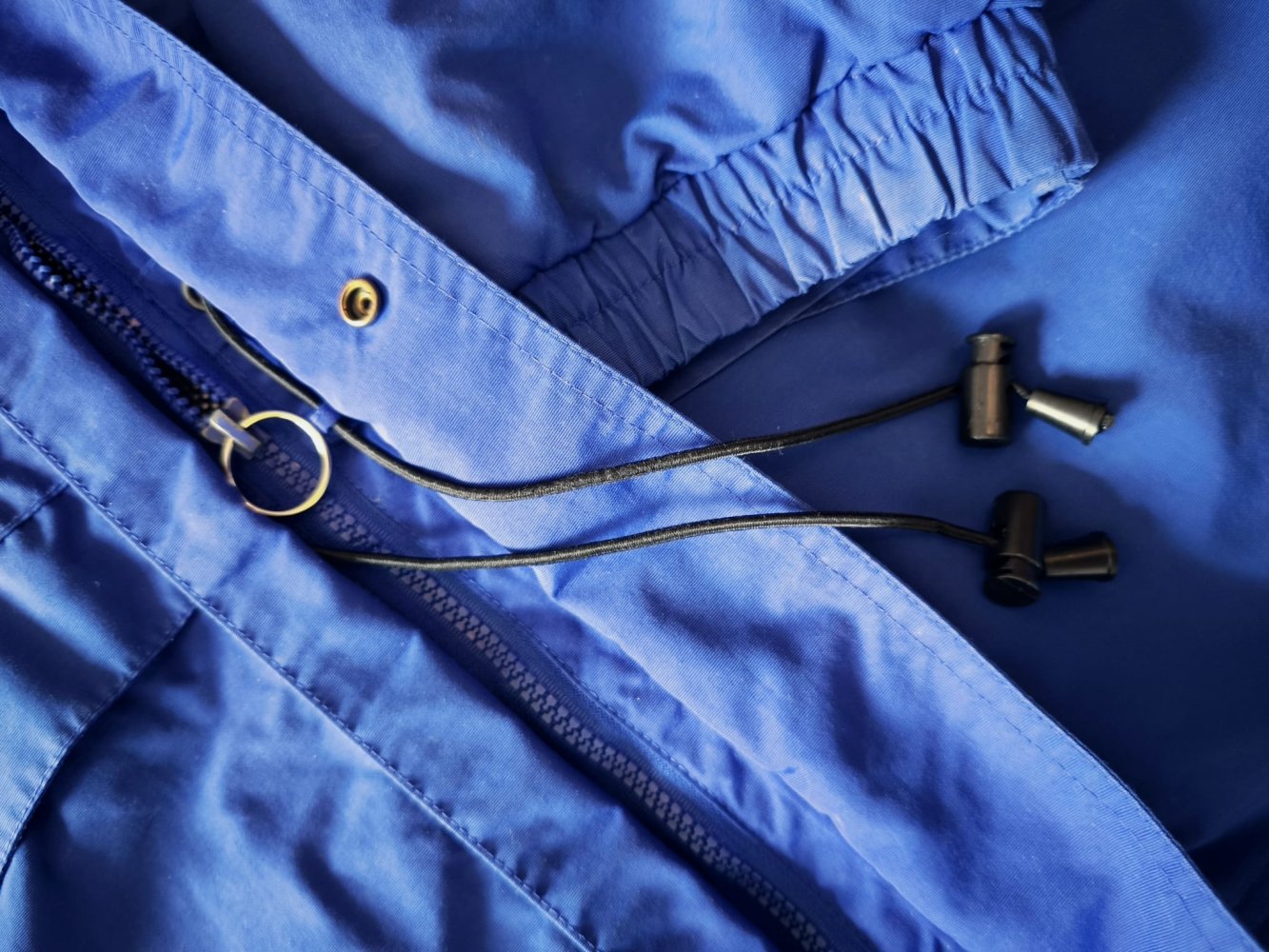 Anorak/Regenjacke blau/schwarz, Unisex, XXL
