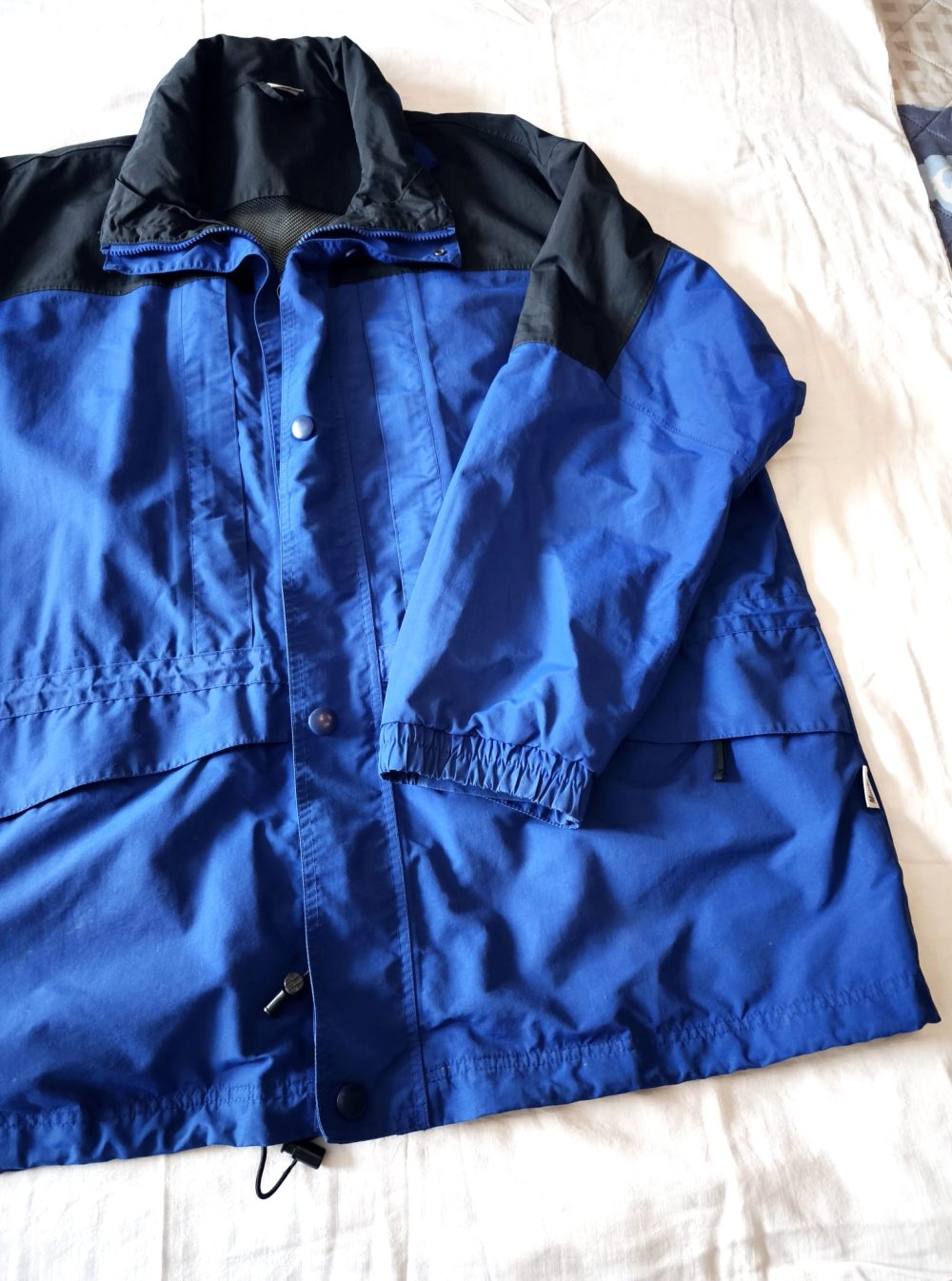 Anorak/Regenjacke blau/schwarz, Unisex, XXL