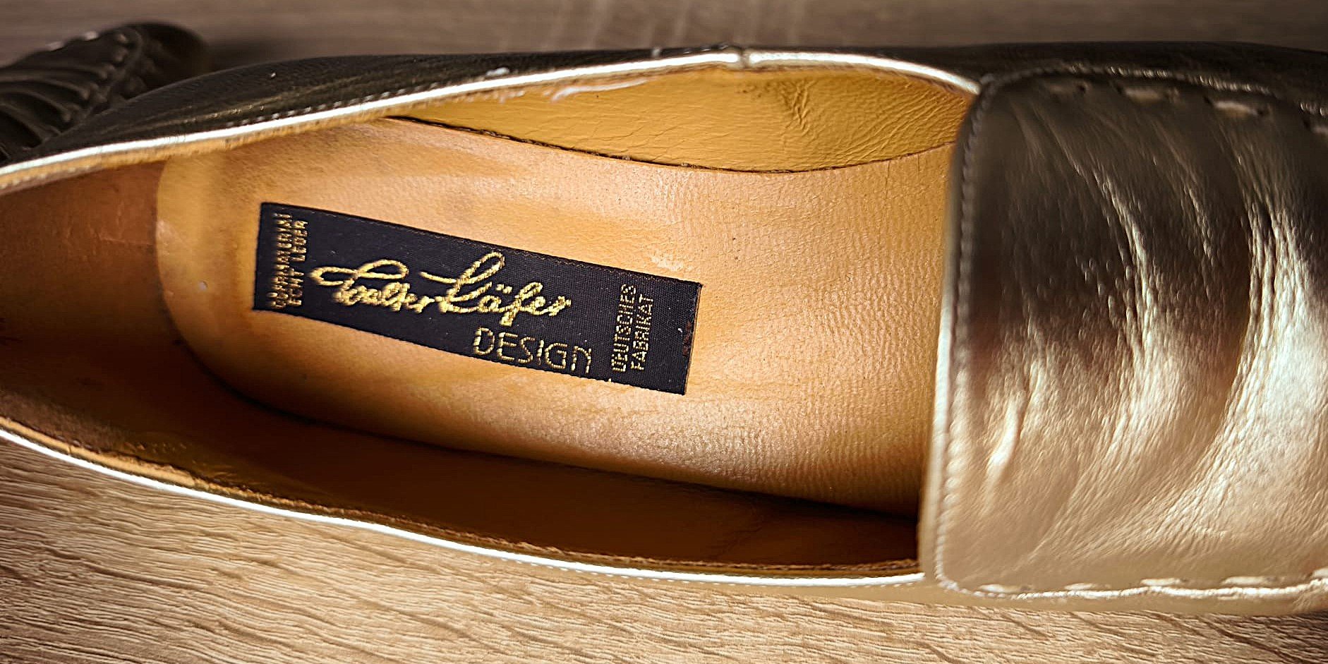 Damen Halbschuhe Farbe Gold, Walter Käfer, Gr. 38