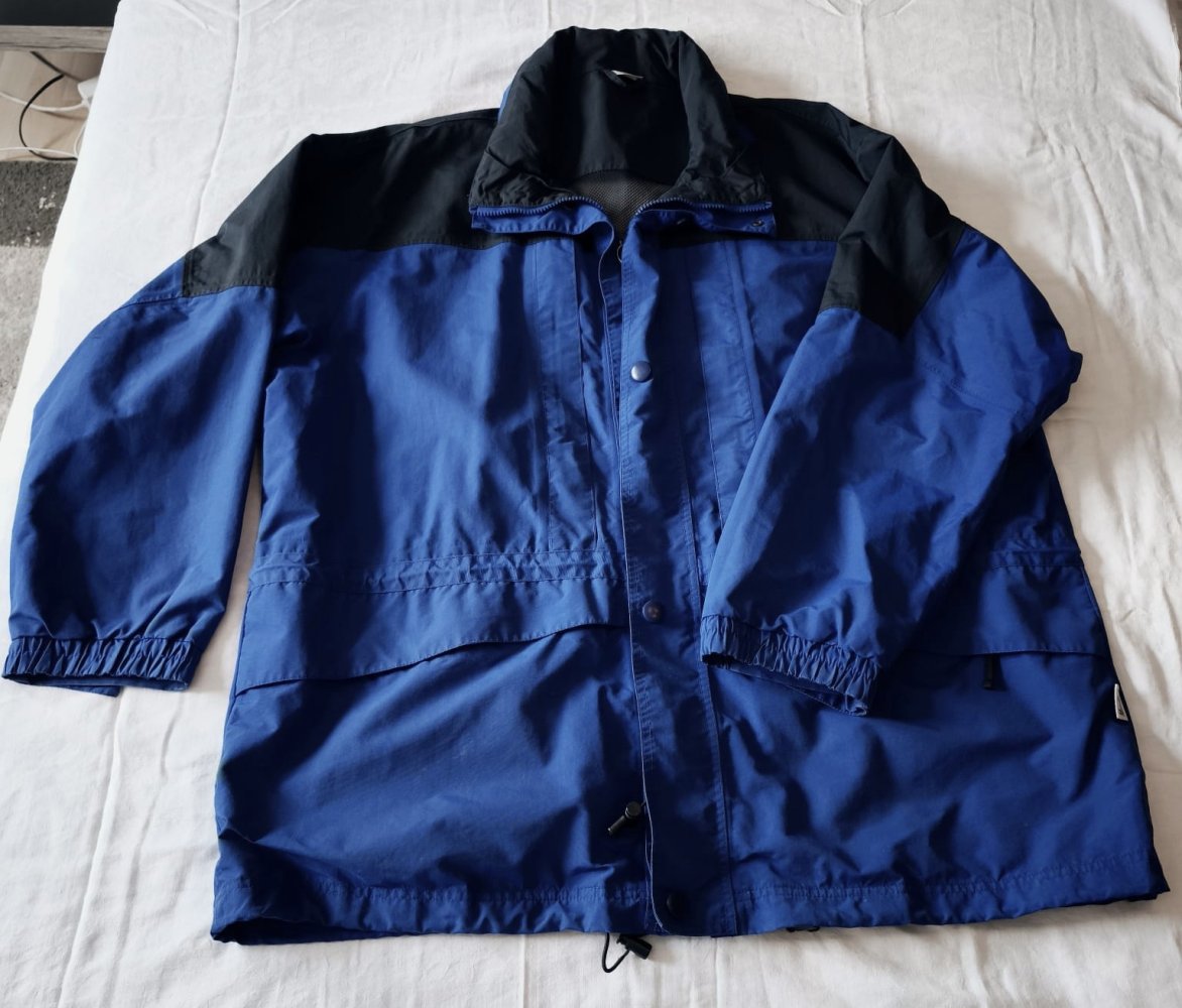 Anorak/Regenjacke blau/schwarz, Unisex, XXL