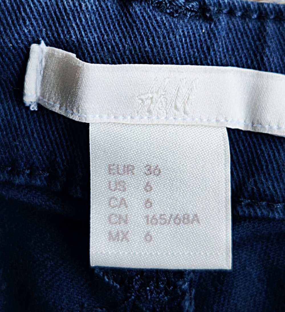 Damen Jeans Shorts H&M, dunkelblau, Gr. 36