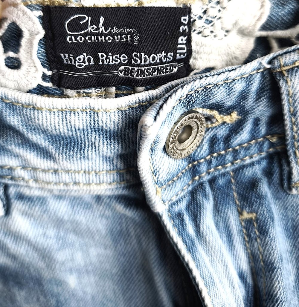 Damen Jeans Shorts Clockhouse, hellblau, Gr. 34